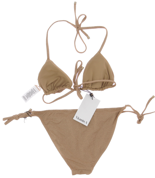 Maillot de bain deux pièces doré