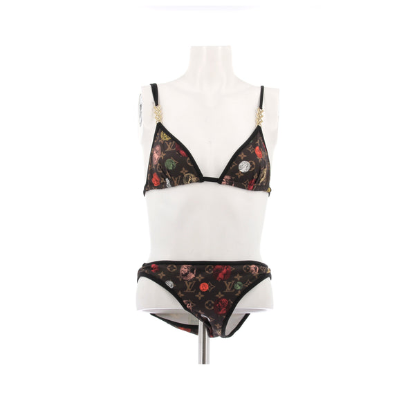 Maillot de bain deux-pièces à monogramme