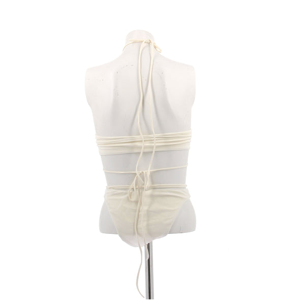 Maillot de bain deux pièces écru