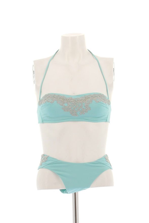Maillot de bain deux pièces turquoise