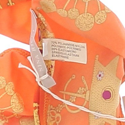 Maillot de bain deux-pièces orange imprimé