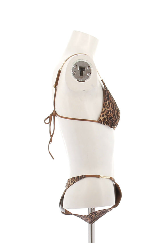 Maillot de bain deux-pièces léopard