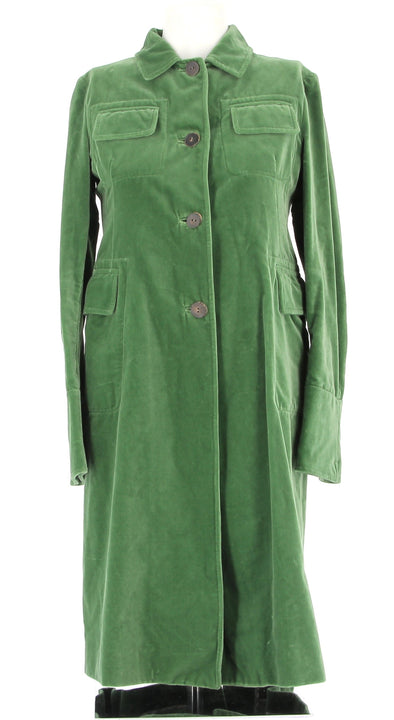 Manteau en velours vert