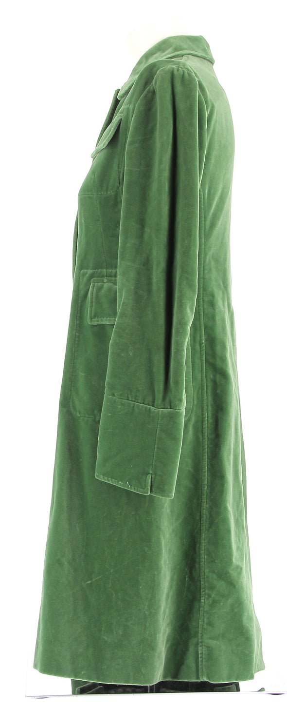 Manteau en velours vert