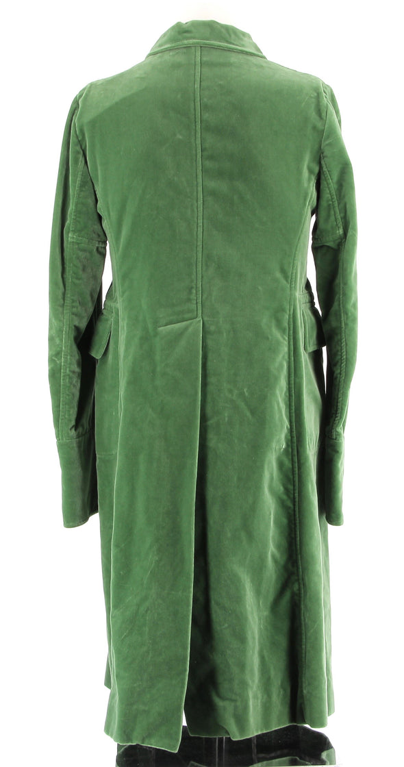 Manteau en velours vert