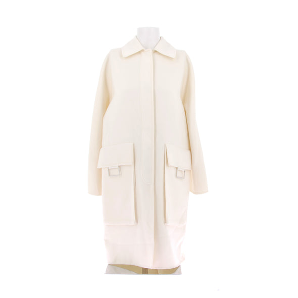 Manteau blanc en cachemire