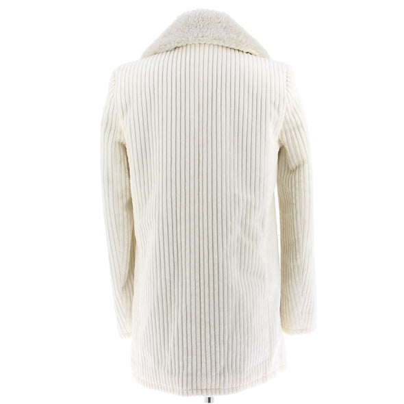 Manteau en velours blanc