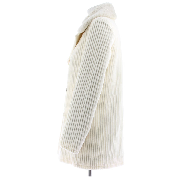 Manteau en velours blanc