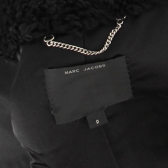 Manteau en shearling noir