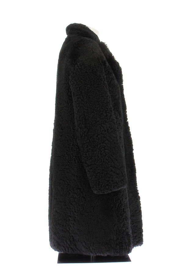 Manteau en shearling noir