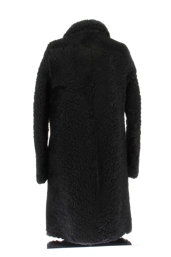 Manteau en shearling noir