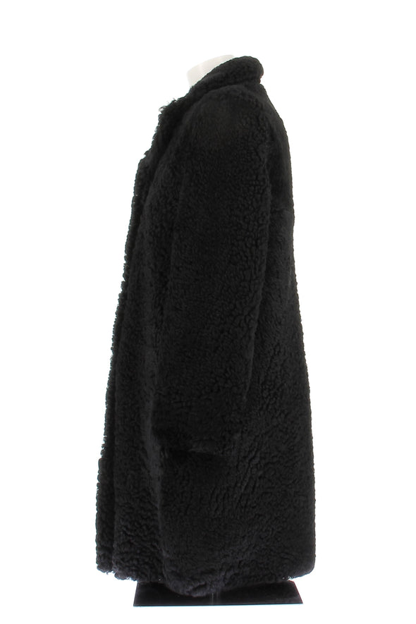 Manteau en shearling noir