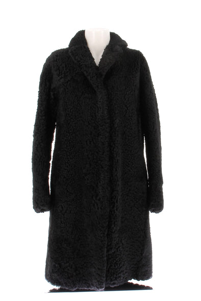 Manteau en shearling noir