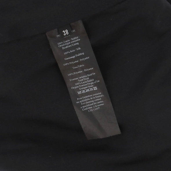 Manteau en fourrure de lapin léopard