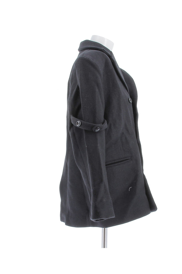 Manteau en laine noir