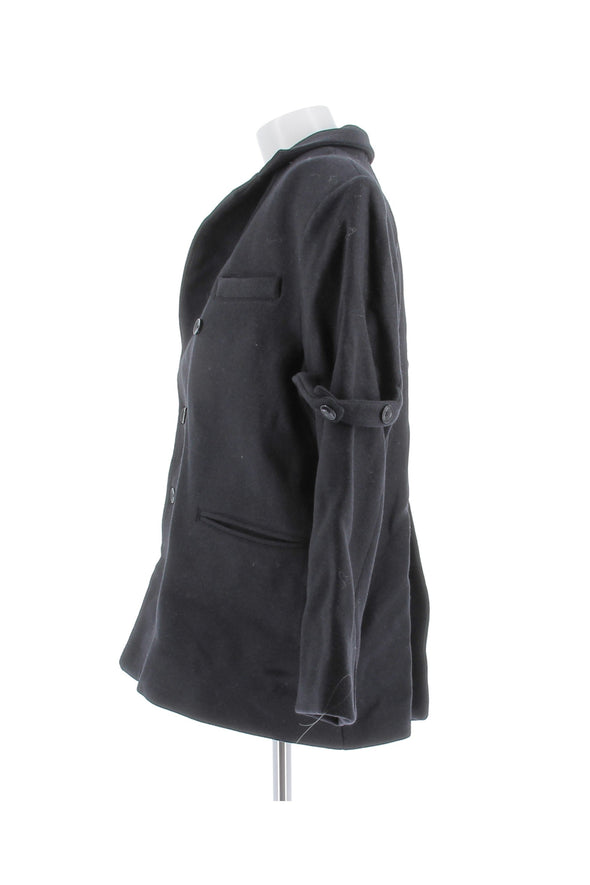 Manteau en laine noir