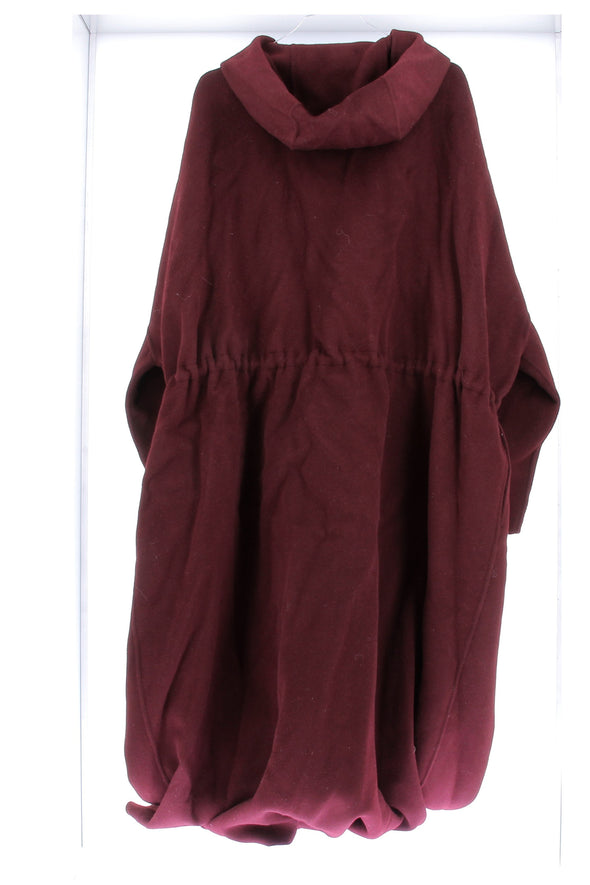 Manteau en laine bordeaux
