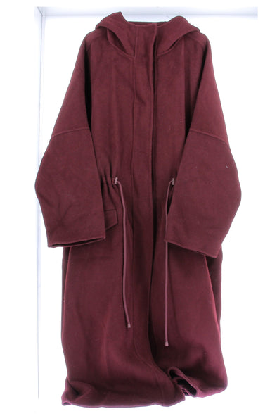 Manteau en laine bordeaux
