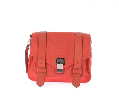 Sac à bandoulière en cuir orange "PS1"