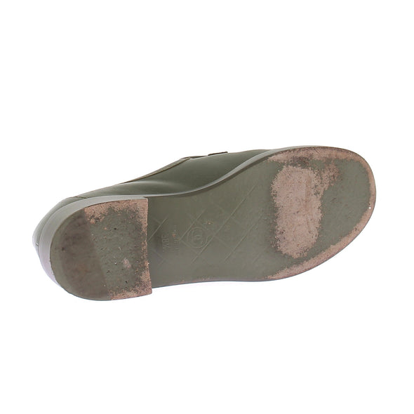 Mocassins en cuir kaki