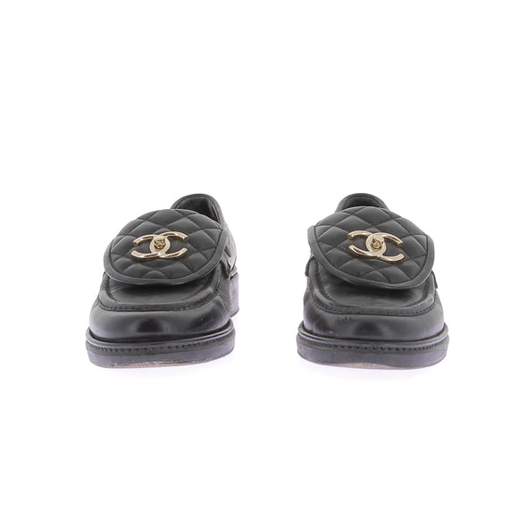 Mocassins en cuir matelassé