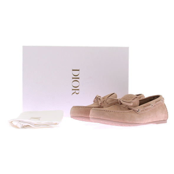 Mocassins roses en daim