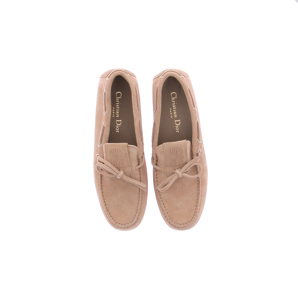 Mocassins roses en daim