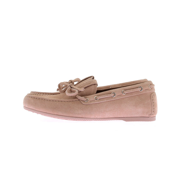 Mocassins roses en daim