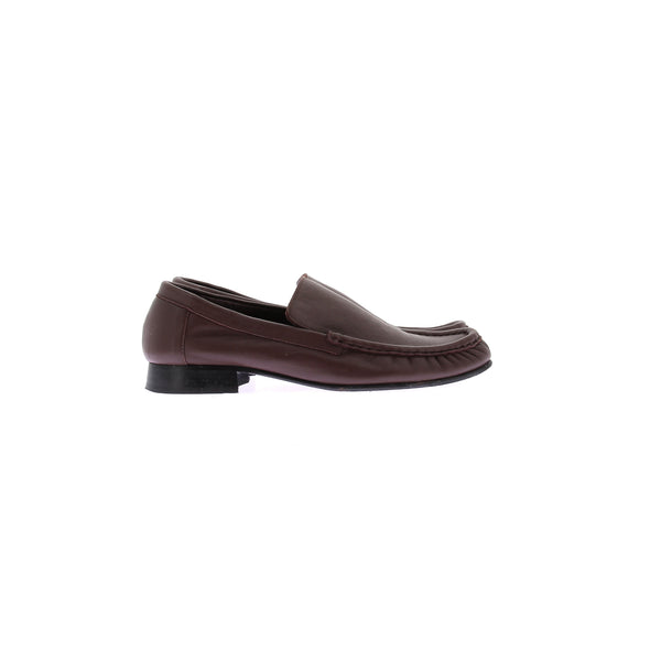 Mocassins en cuir bordeaux