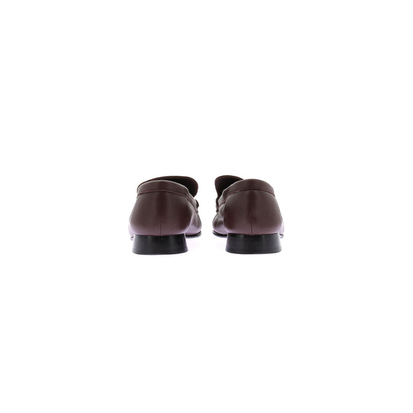 Mocassins en cuir bordeaux