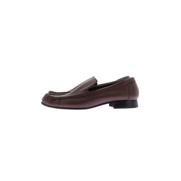 Mocassins en cuir bordeaux