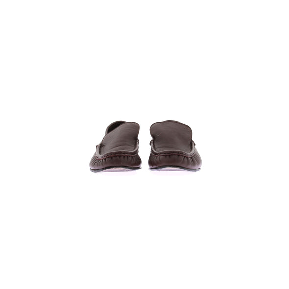 Mocassins en cuir bordeaux