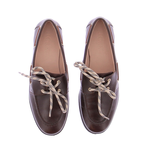 Mocassins en cuir bordeaux