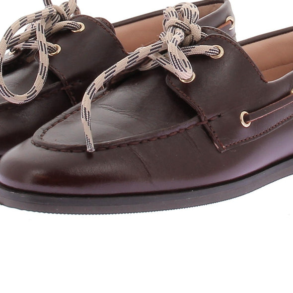 Mocassins en cuir bordeaux