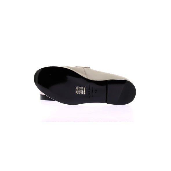 Mocassins crèmes en cuir