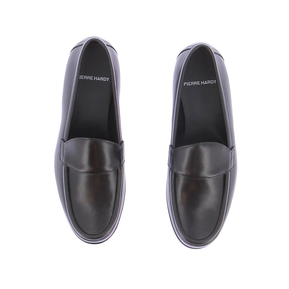 Mocassins noirs en cuir