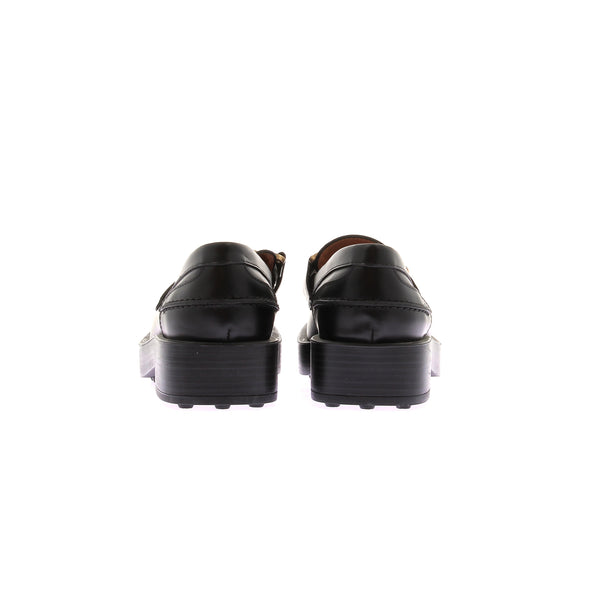 Mocassins noirs en cuir