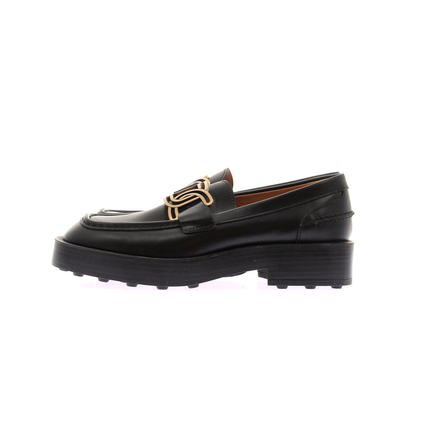 Mocassins noirs en cuir