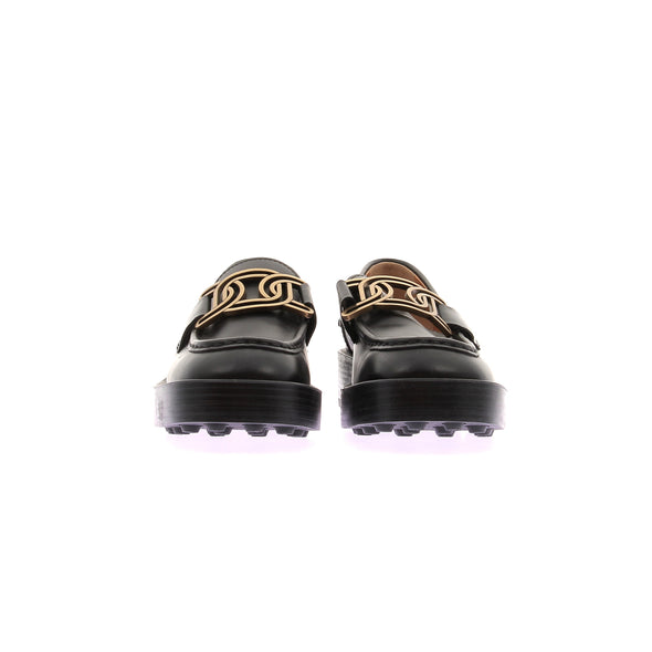 Mocassins noirs en cuir