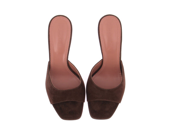 Mules "Lupita" en daim marron