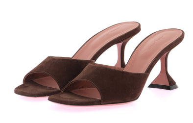 Mules "Lupita" en daim marron