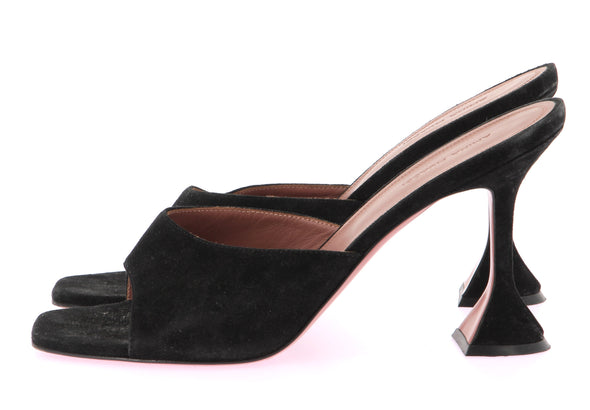 Mules "Lupita" en daim noir