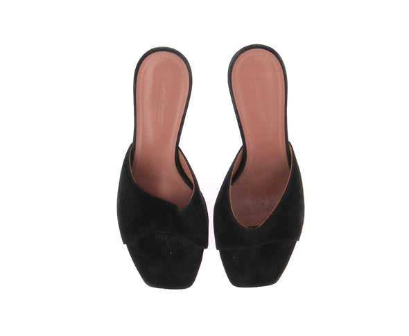 Mules "Lupita" en daim noir