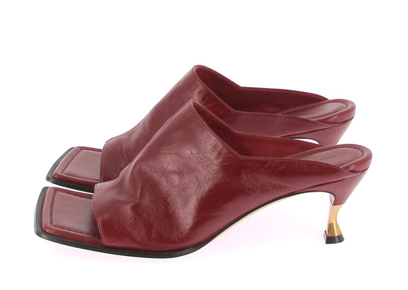 Mules bordeaux