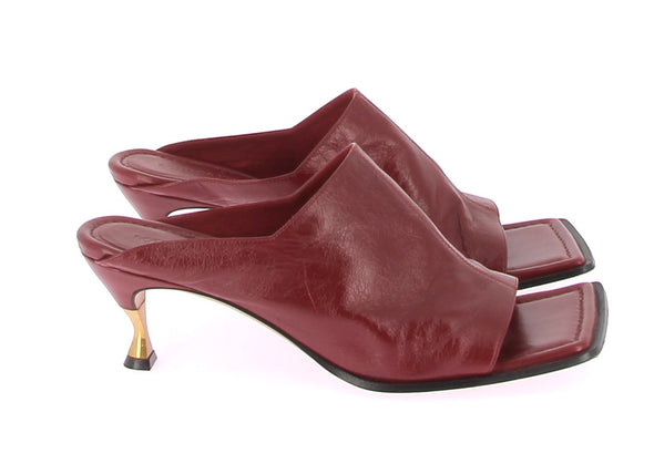 Mules bordeaux