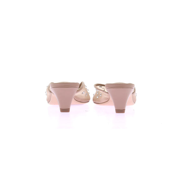 Mules à strass et résille
