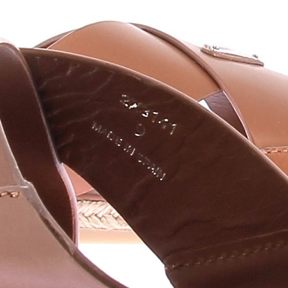 Mules croisées en cuir