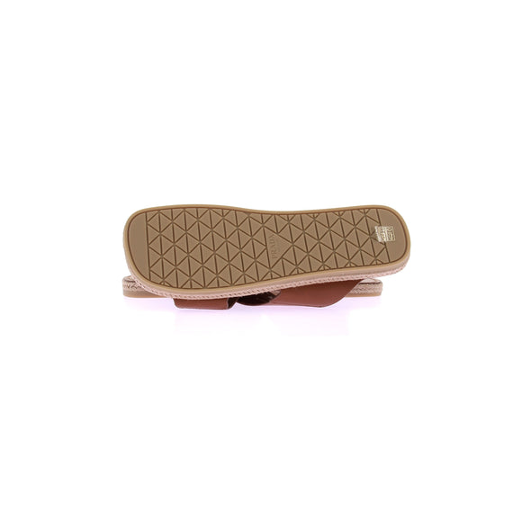 Mules croisées en cuir
