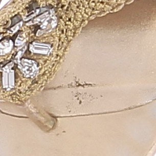 Mules à talons dorées