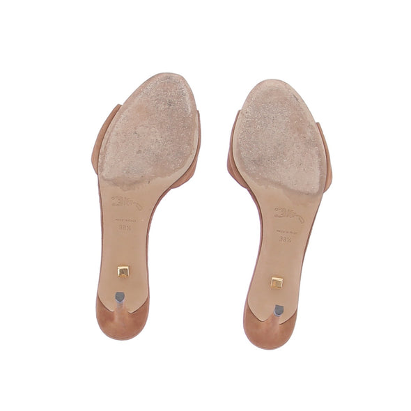 Mules à talons en daim